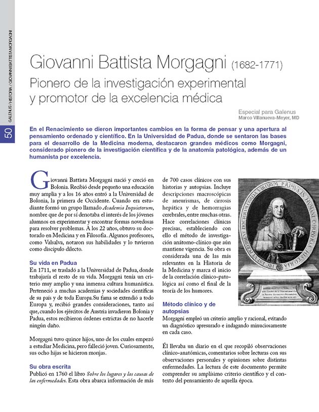 Historia de la Medicina: Giovanni Battista Morgagni  
