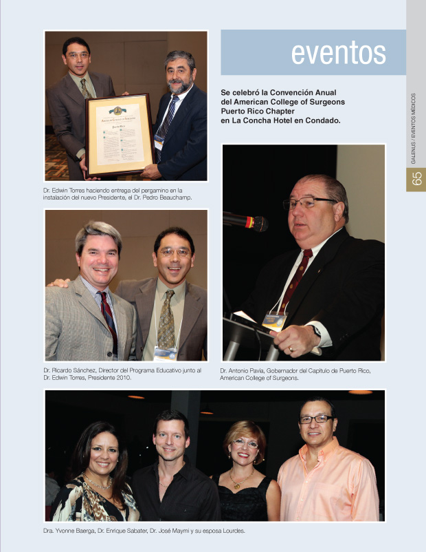 Convención Anual del American College of Surgeons Puerto Rico Chapter - Concha Hotel en Condado. 