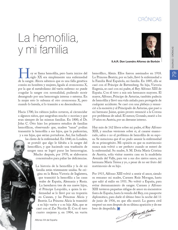 Crónicas: La hemofilia, y mi familia 