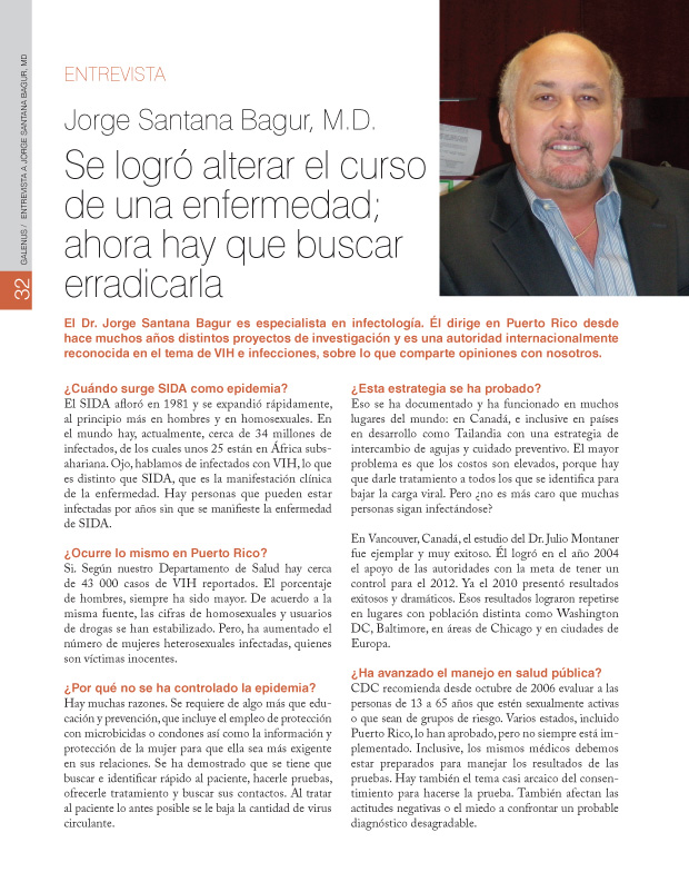 Entrevista a Jorge Santana Bagur, M.D. 