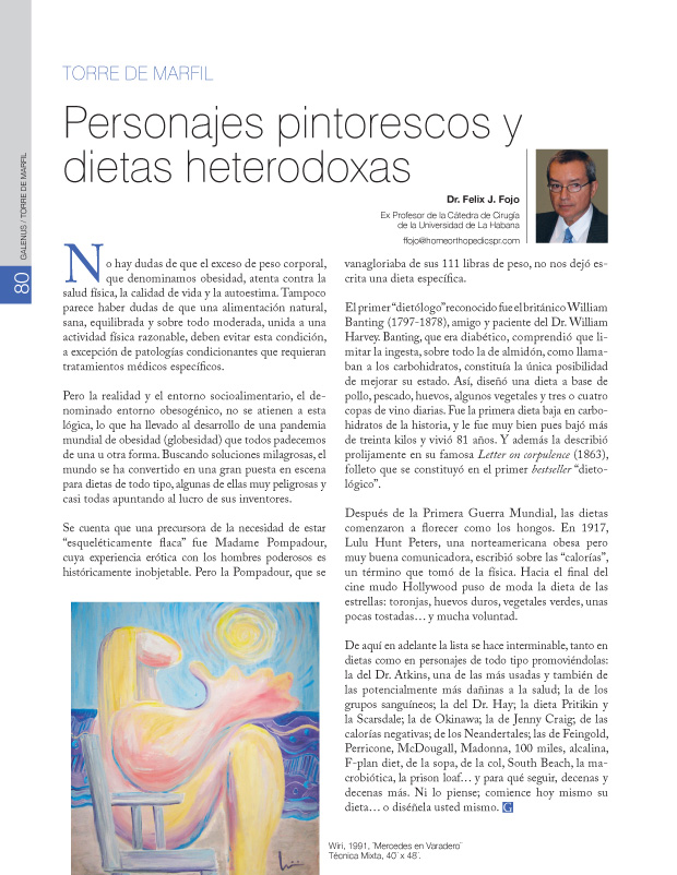 Personajes pintorescos y dietas heterodoxas 