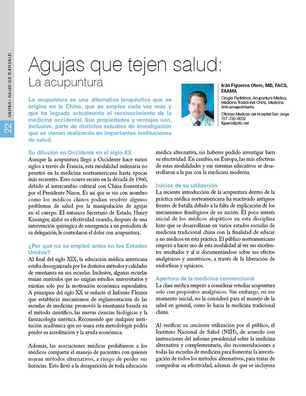 Agujas que tejen salud: La acupuntura 
