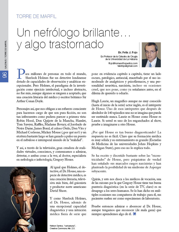 Un nefrólogo brillante… y algo trastornado 