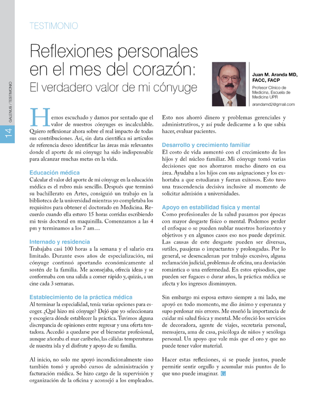 Testimonio / Reflexiones personales en el mes del corazón: El verdadero valor de mi cónyuge 