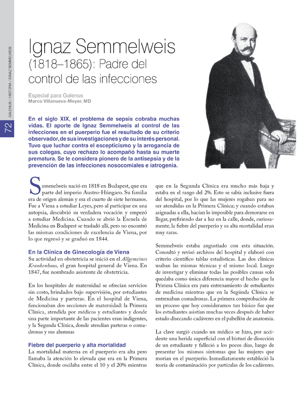 Historia / Ignaz Semmelweis (1818–1865): Padre del control de las infecciones 