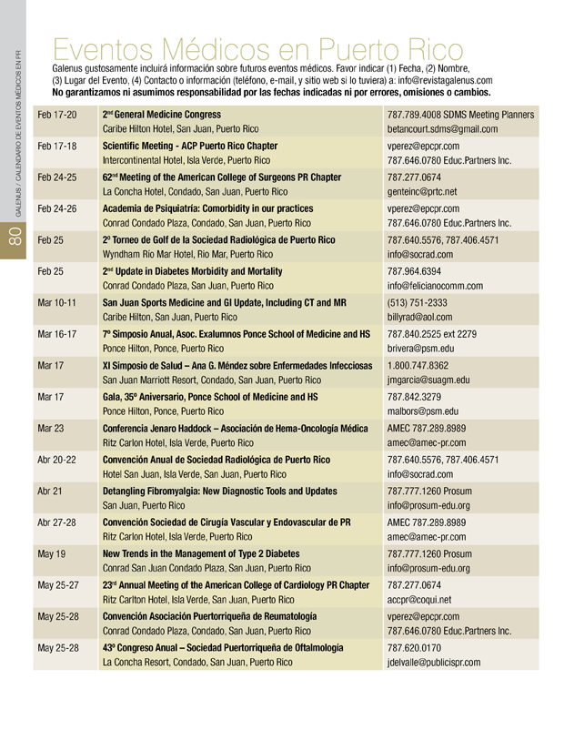 Eventos Médicos en Puerto Rico 