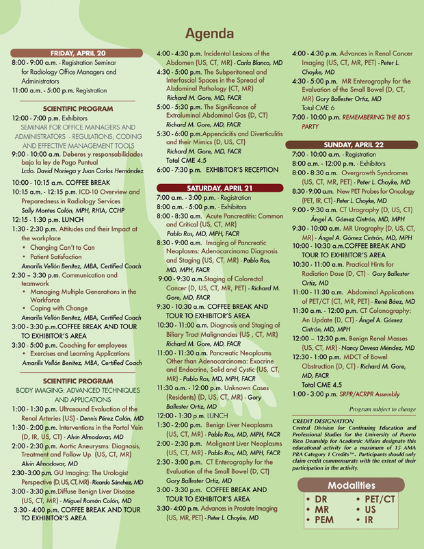 Agenda Radiología 