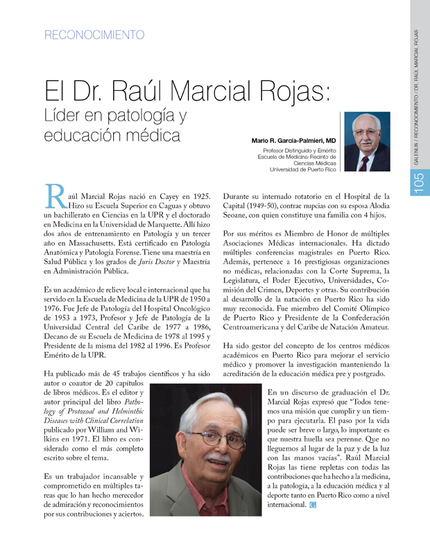 El Dr. Raúl Marcial Rojas: Líder en patología y educación médica 