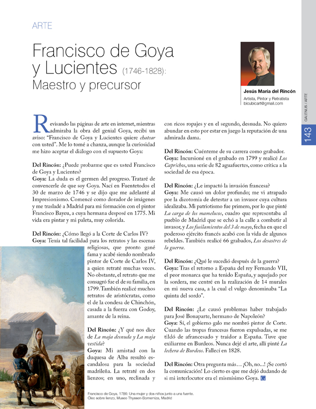 Francisco de Goya y Lucientes (1746-1828): Maestro y precursor 