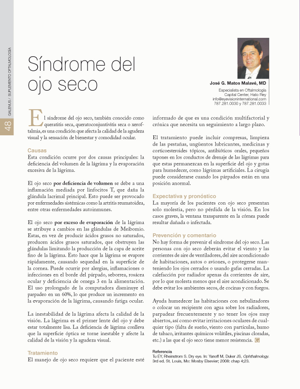 Síndrome del ojo seco 