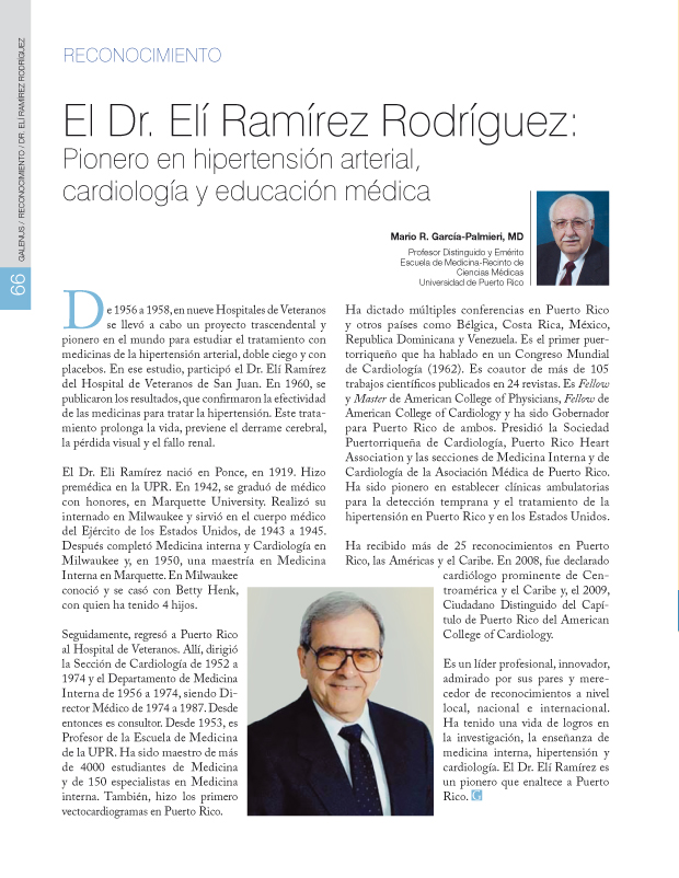 El Dr. Elí Ramírez Rodríguez 