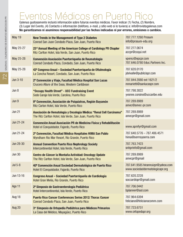 Eventos Médicos en Puerto Rico 