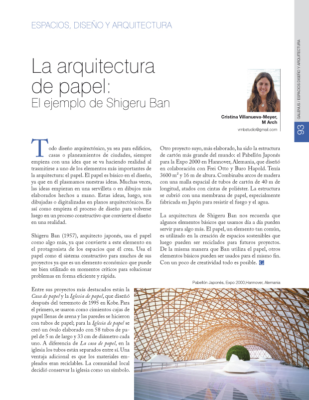 La arquitectura de papel 