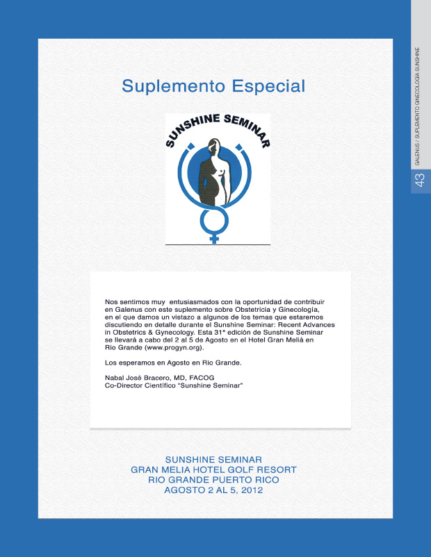 Suplemento Ginecología Sunshine 