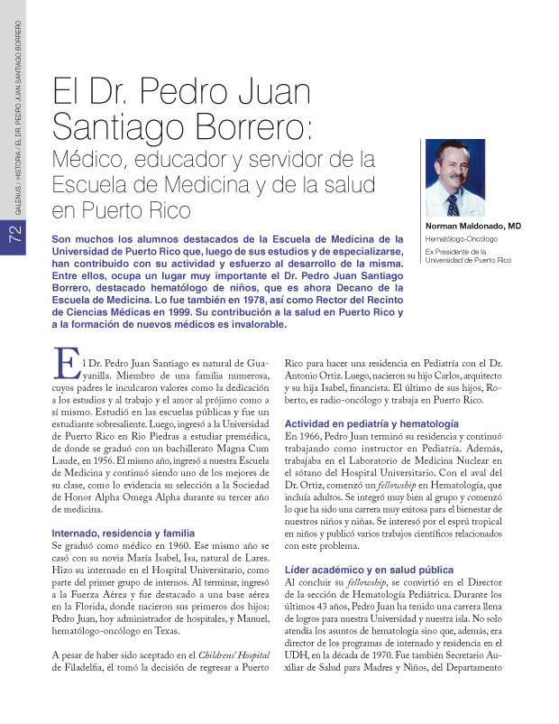 El Dr. Pedro Juan Santiago Borrero: 