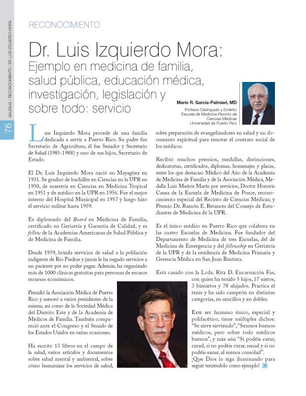 Dr. Luis Izquierdo Mora: 