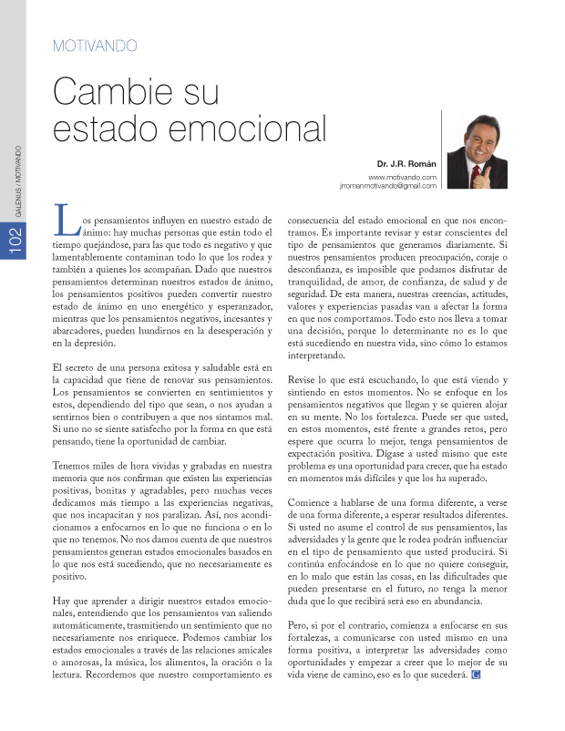 Cambie su estado emocional 