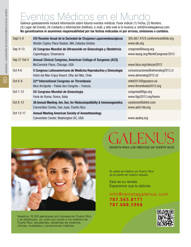 Calendario de Eventos Médicos en el Mundo 