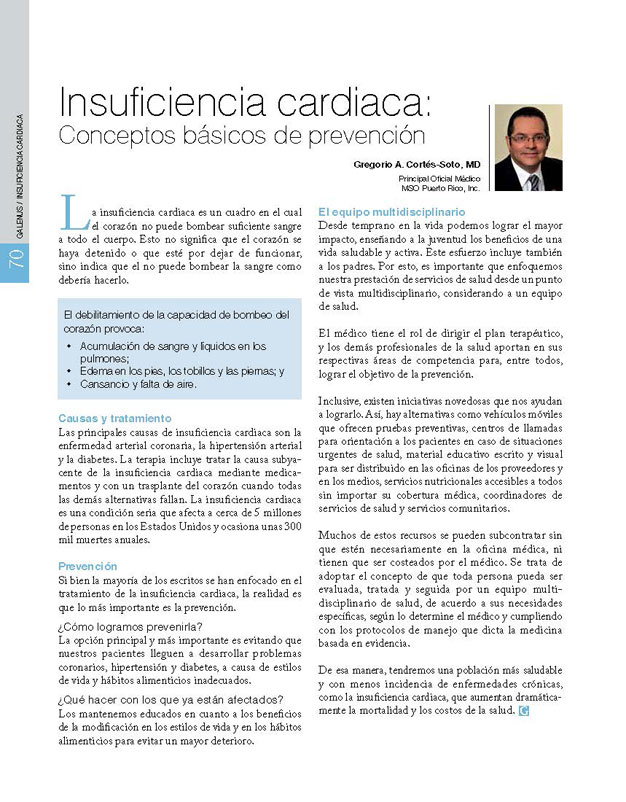Insuficiencia cardiaca: Conceptos básicos de prevención 