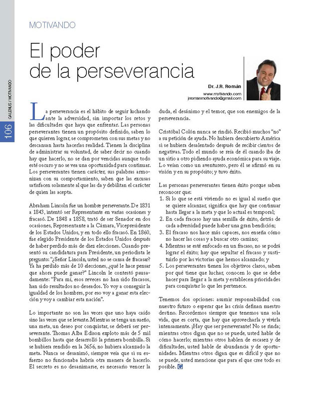 El poder de la perseverancia 