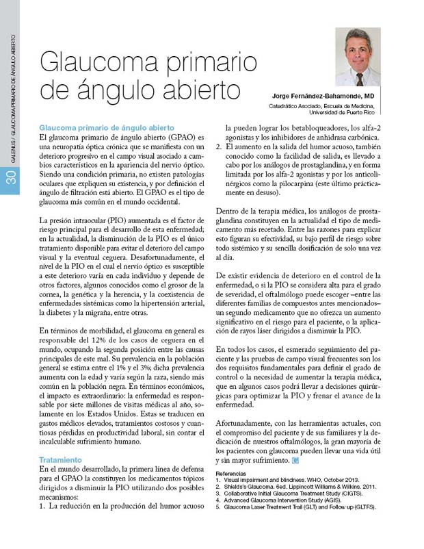 Glaucoma primario de ángulo abierto 
