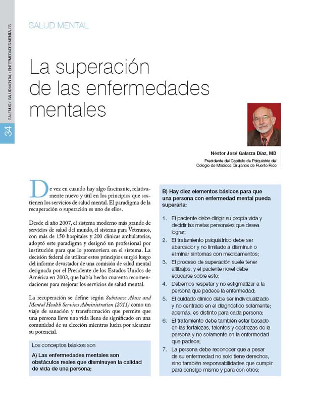 La superación  de las enfermedades  mentales 