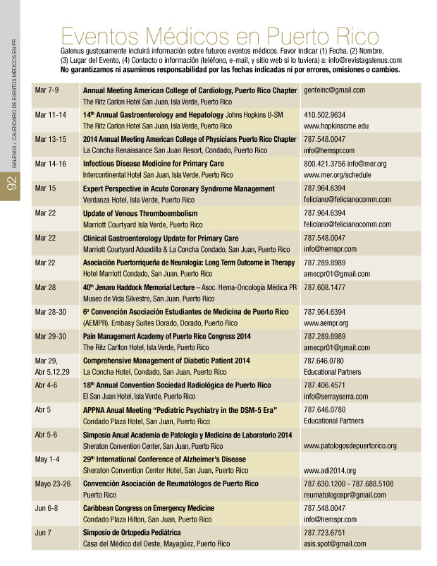 Eventos Médicos en Puerto Rico  