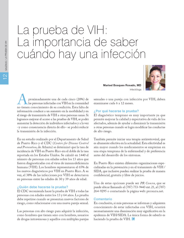 La prueba de VIH: La importancia de saber cuándo hay una infección  
