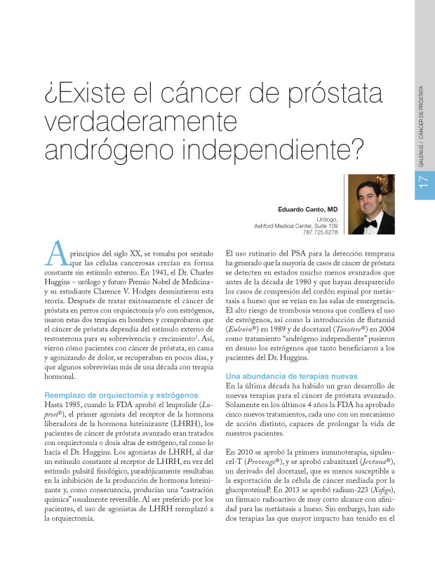 ¿Existe el cáncer de próstata verdaderamente andrógeno independiente?  