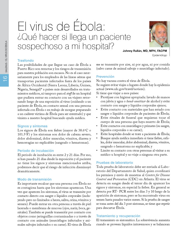 El virus de Ébola  