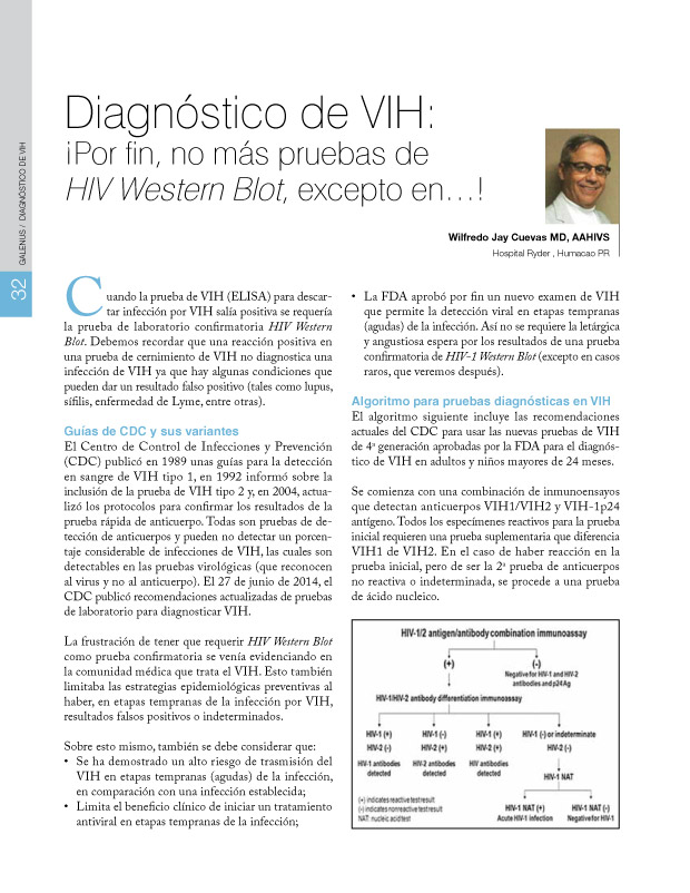 Diagnóstico de VIH: ¡Por fin, no más pruebas de HIV Western Blot, excepto en…!  