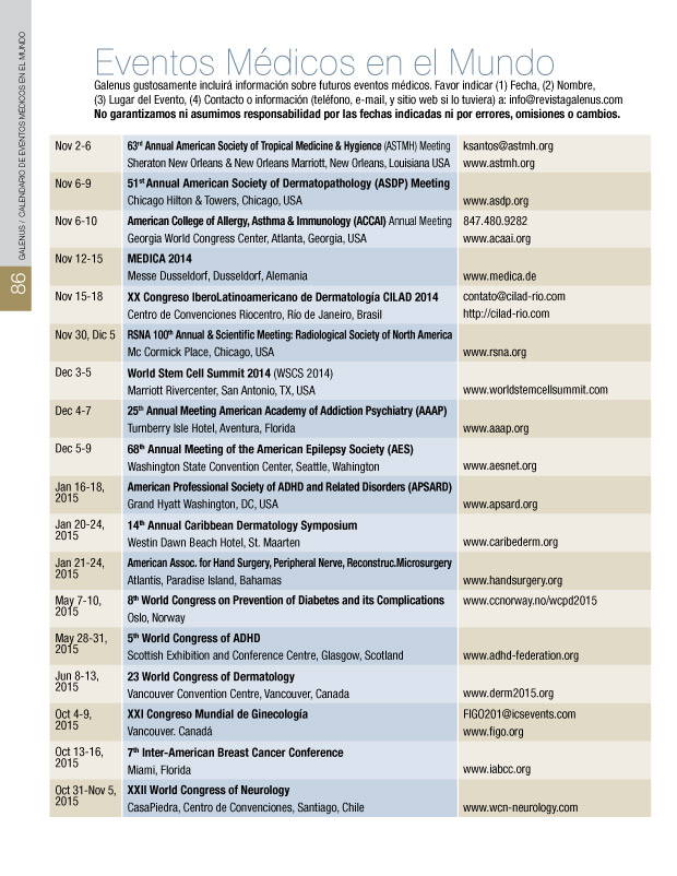 Eventos Médicos del Mundo  