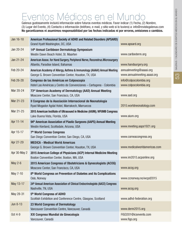 Eventos Médicos en el Mundo  