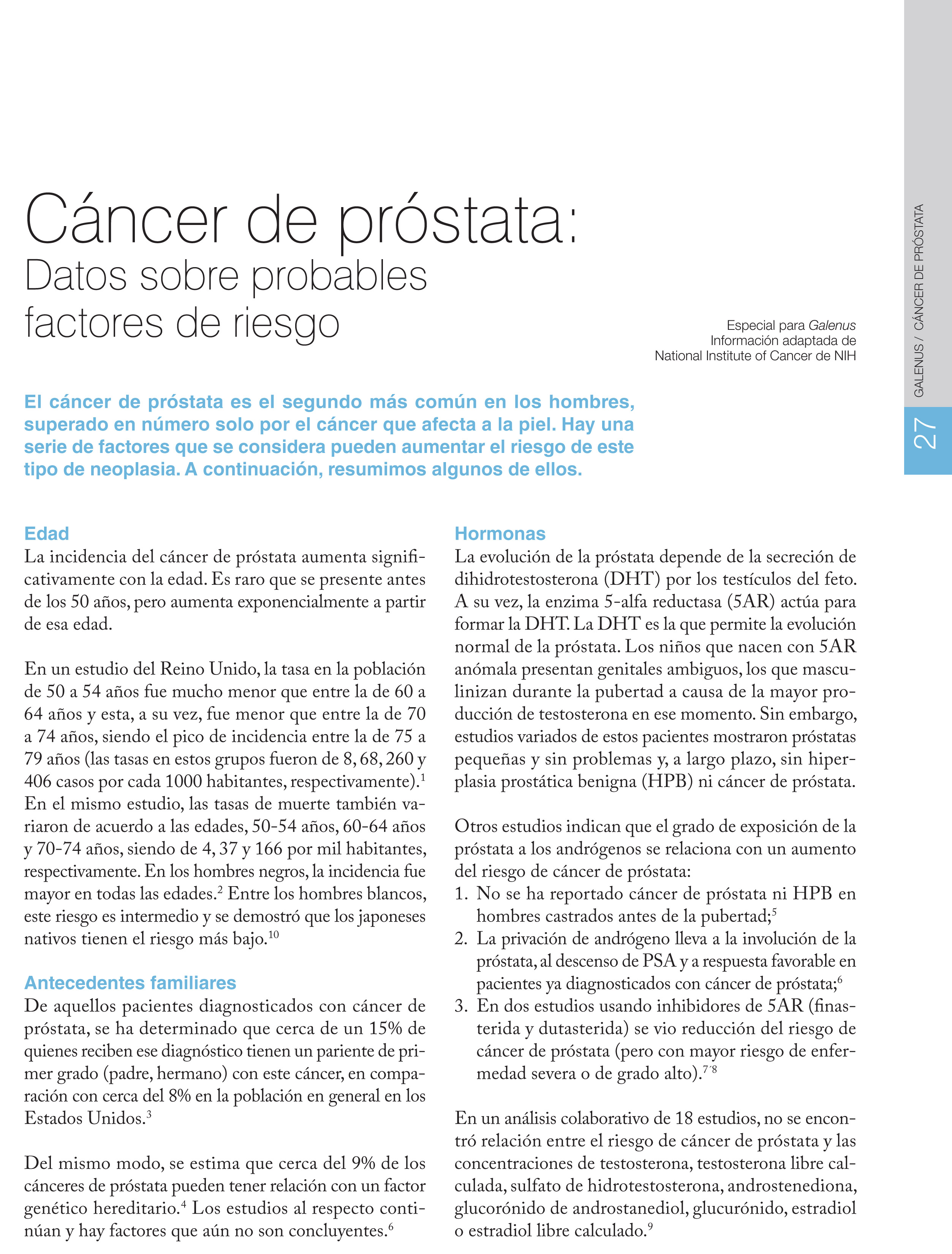 Cáncer de próstata  