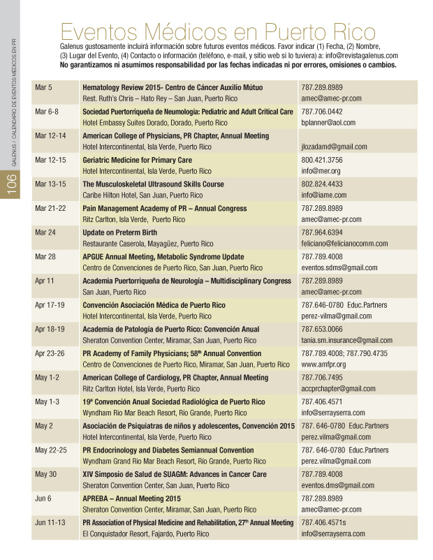 Eventos Médicos en Puerto Rico  