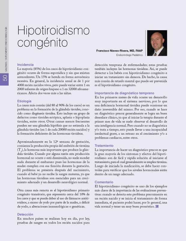 Hipotiroidismo congénito 