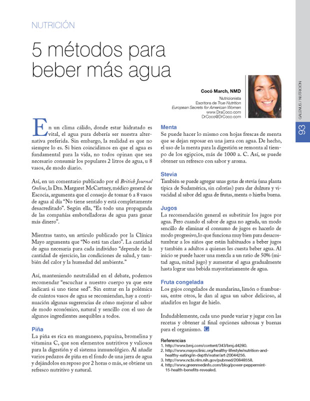 5 métodos para beber más agua 
