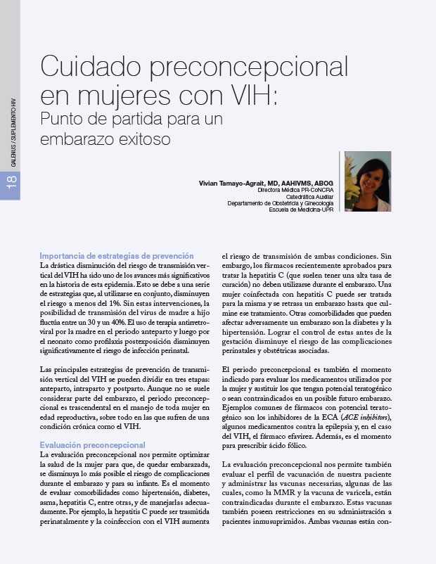 Cuidado preconcepcional en mujeres con VIH: Punto de partida para un embarazo exitoso 