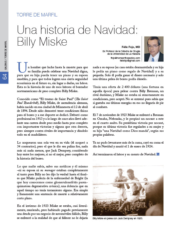Torre de Marfil: Una historia de Navidad: Billy Miske 