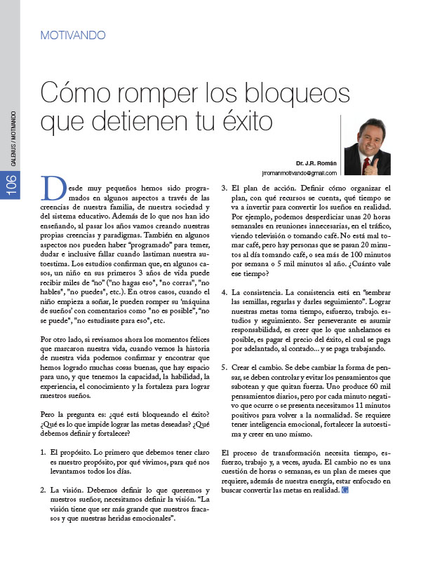 Motivando: Cómo romper los bloqueos que detienen tu éxito 