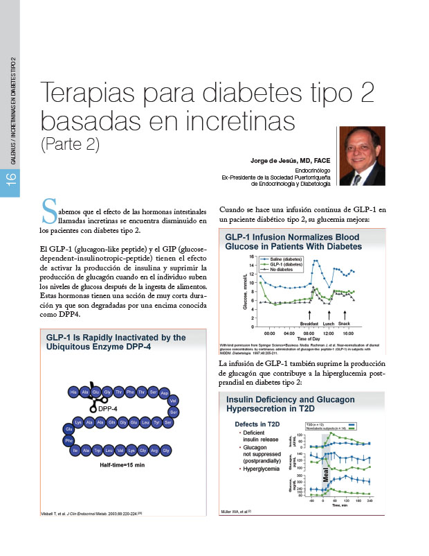 Terapias para diabetes tipo 2 basadas en incretinas (Parte 2) 
