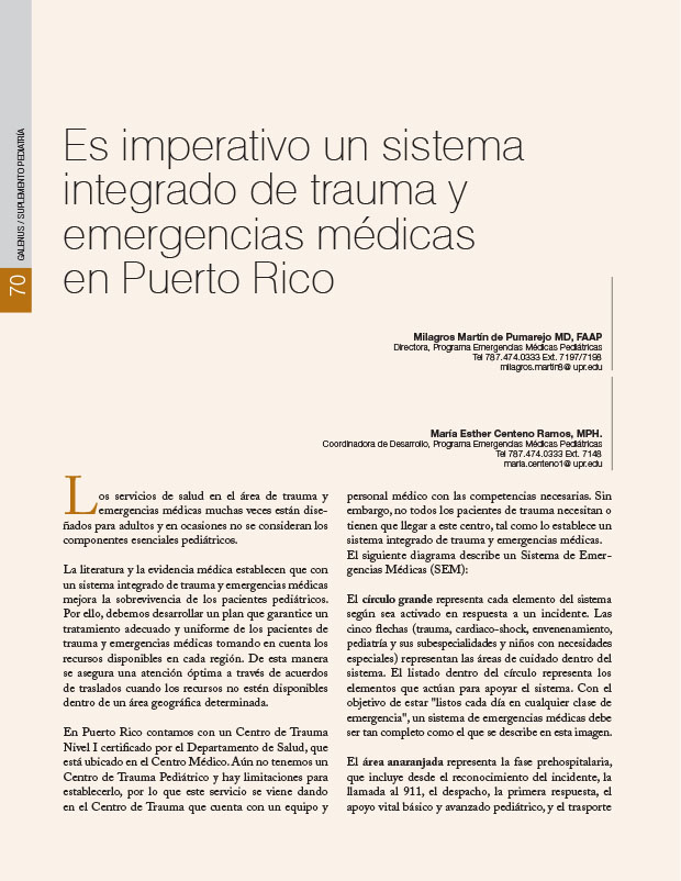 Es imperativo un sistema integrado de trauma y emergencias médicas en Puerto Rico 