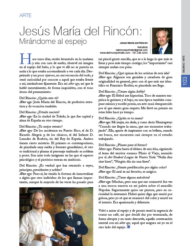 Arte: Jesús María del Rincón: Mirándome al espejo 