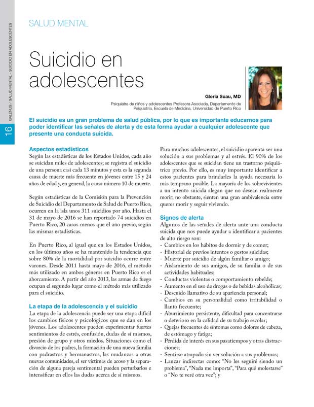 Suicidio en adolescentes 