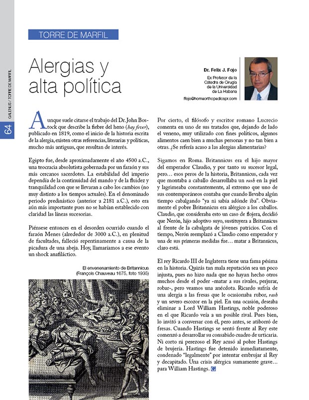La torre de marfil: Alergias y alta política 
