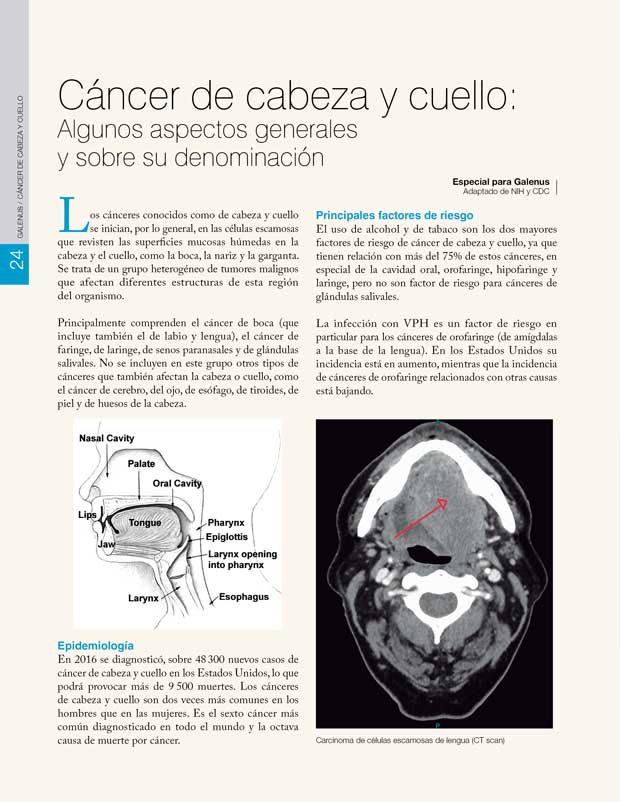 Cáncer de cabeza y cuello: Algunos aspectos generales y sobre su denominación 