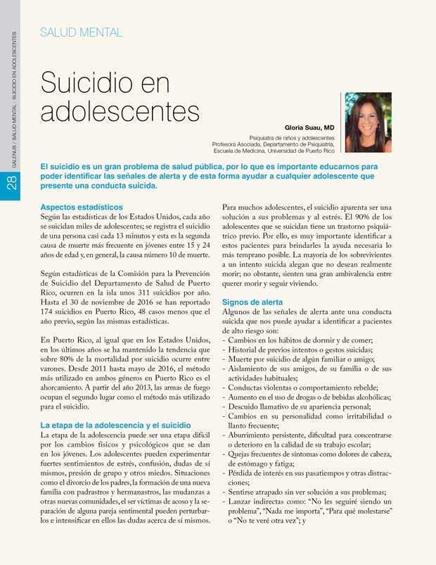 Suicidio en adolescentes 