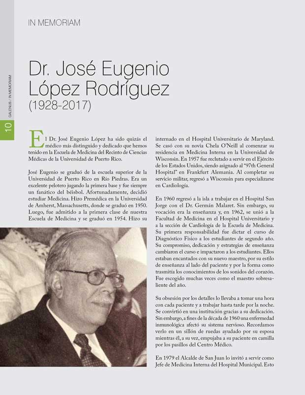 Dr. José Eugenio López Rodríguez (1928-2017) 