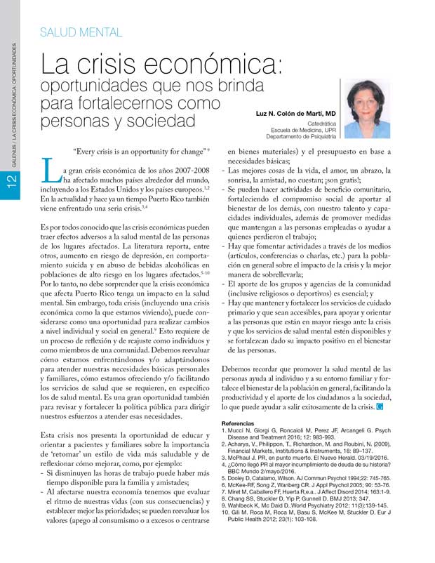 La crisis económica 