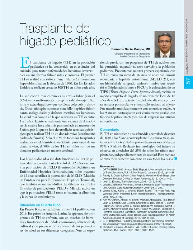 Trasplante de hígado pediátrico 